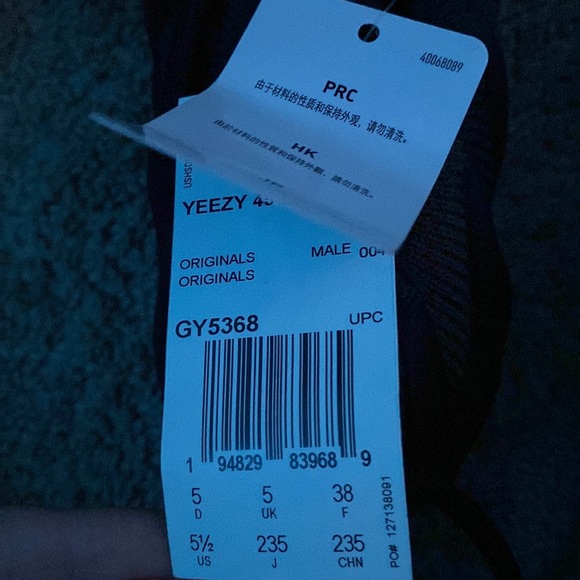 Yeezy 450 dark slate (Black) SIZE 5 1/2 IN MEN - Picture 10 of 10